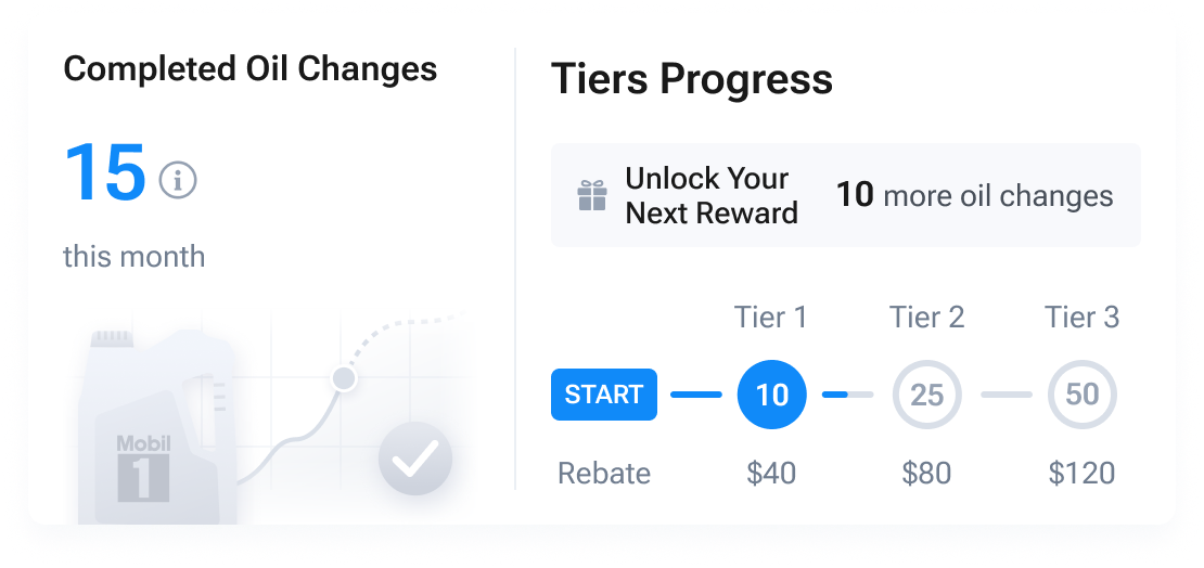 Mobil 1 Rebate Progress Bar